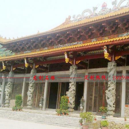 石雕盤(pán)龍柱雕刻 石雕龍柱價(jià)格